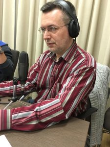 Szilágyi Árpád, a DTM egyik korábbi adásának rögzítésekor - fotó: Pintér Róbert