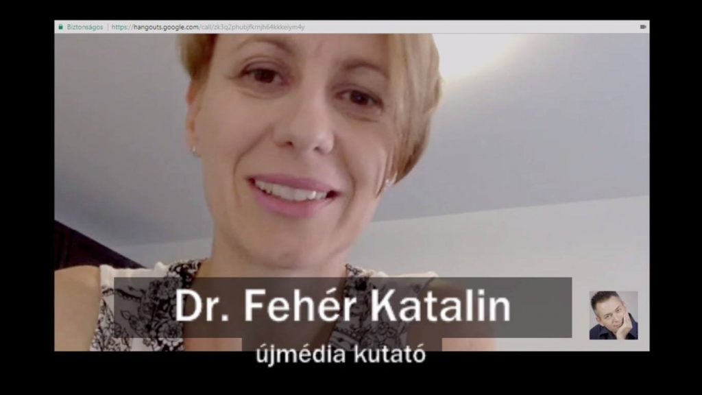 Fehér Katalin újmédia- kutató Fotó: Nemes Cilla