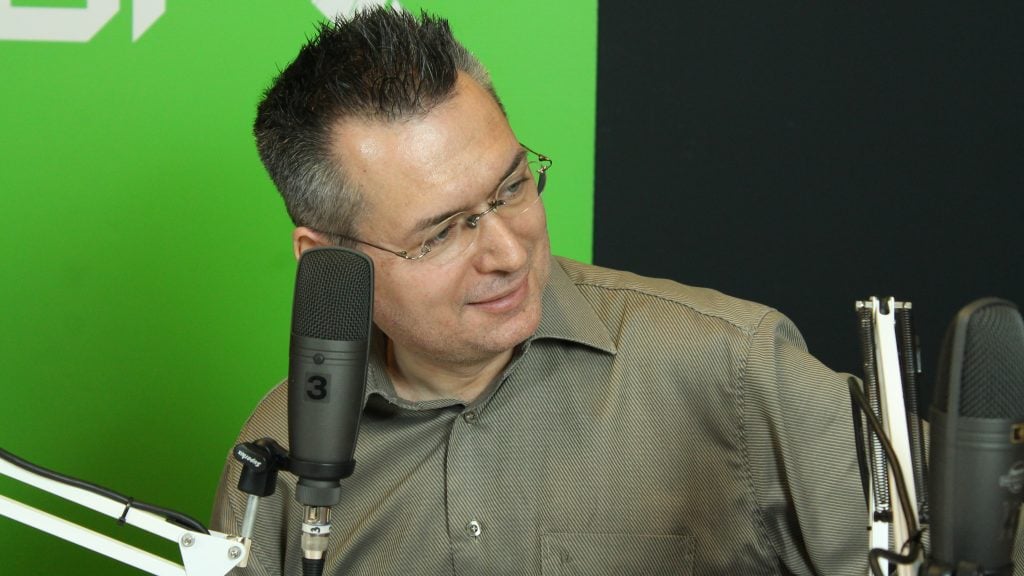 Szilágyi Árpád szerkesztő-műsorvezető. Fotó: Nemes Ilona