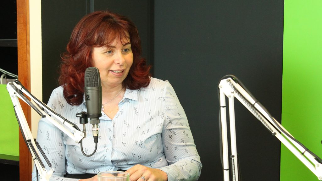 Fülöp Hajnalka digitális intelligencia szakértő a digitális függőségről beszél. Fotó: Nemes Ilona
