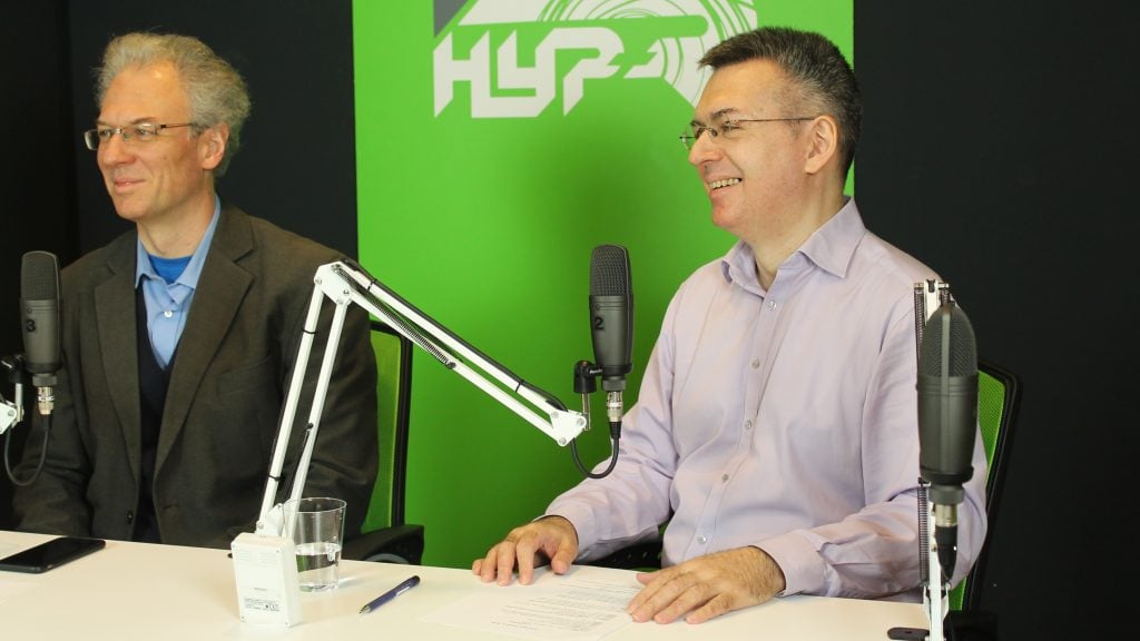 Bódi Zoltán netnyelvész és Szilágyi Árpád. Fotó: Nemes Ilona