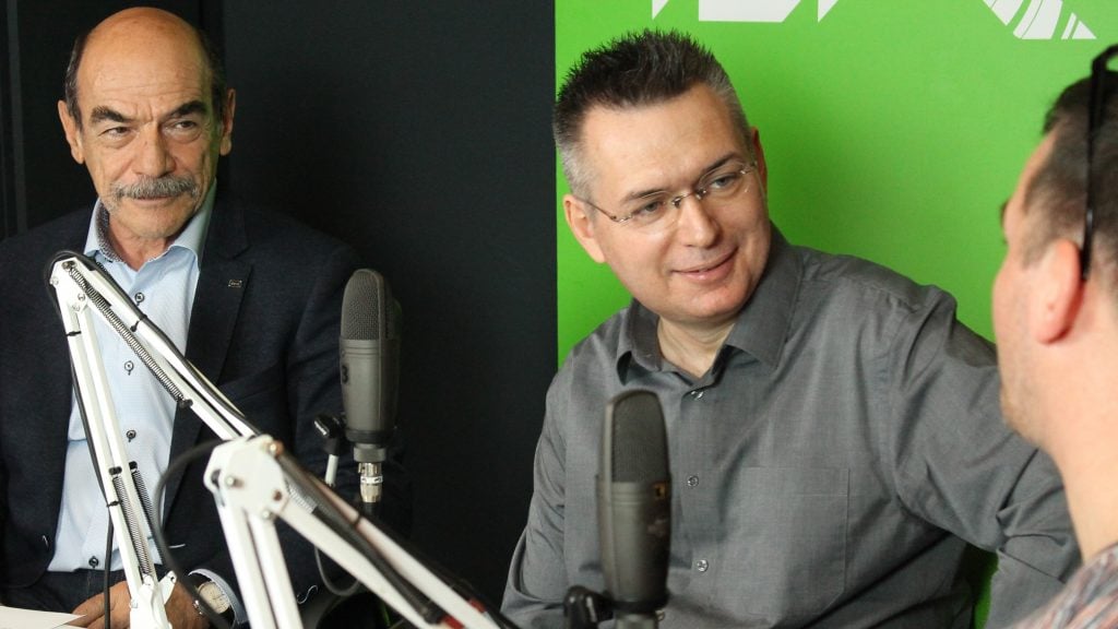 Alföldi István, az NJSZT ügyvezető igazgatója, Szilágyi Árpád és Justin Viktor. Fotó: Nemes Ilona