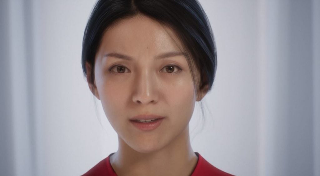 Siren, a digitális ember arca. A hölgy csak a számítógépben létezik, az Unreal Engine-nel hozták létre.